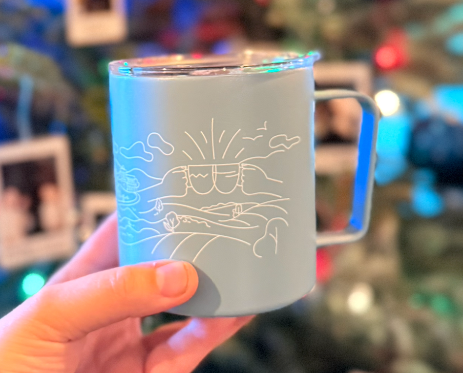 blue landscape miir mug