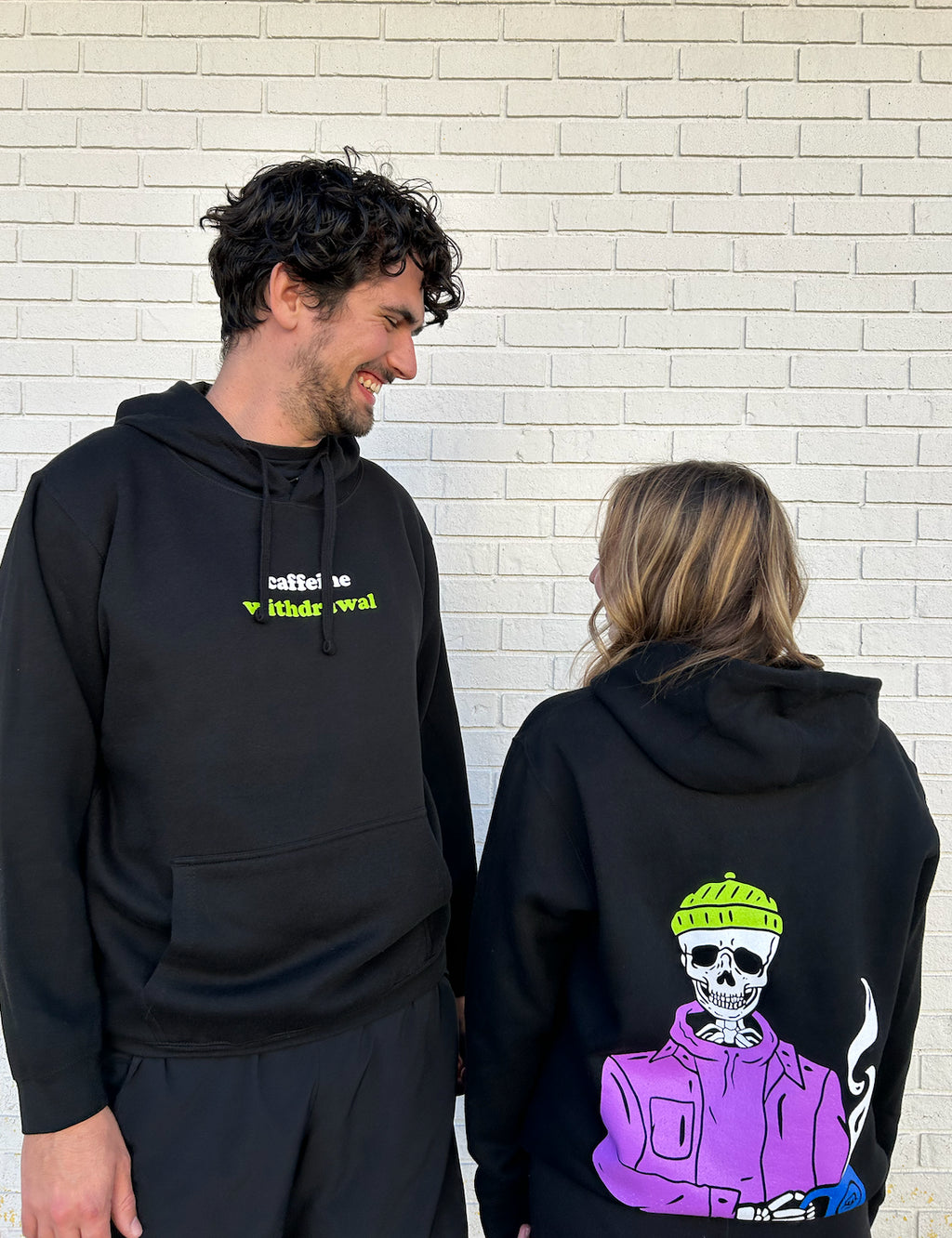 caffeine withdrawal - skeleton hoodie by vp