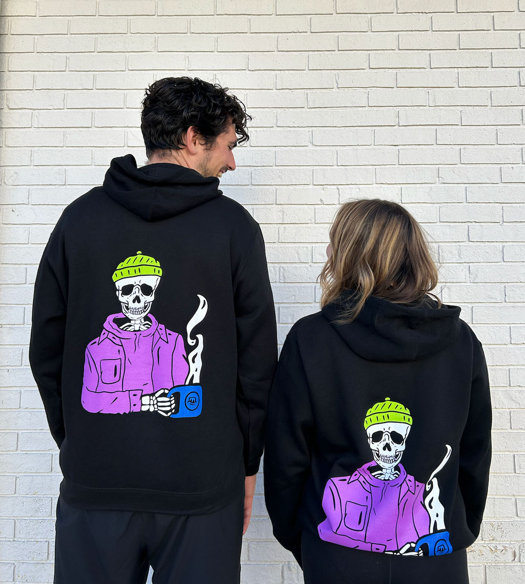 caffeine withdrawal - skeleton hoodie by vp
