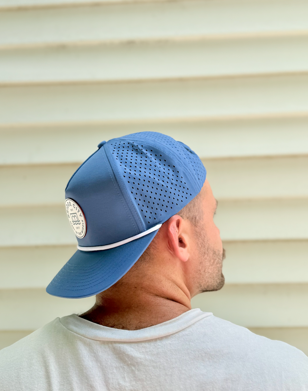 retro blue flatbill