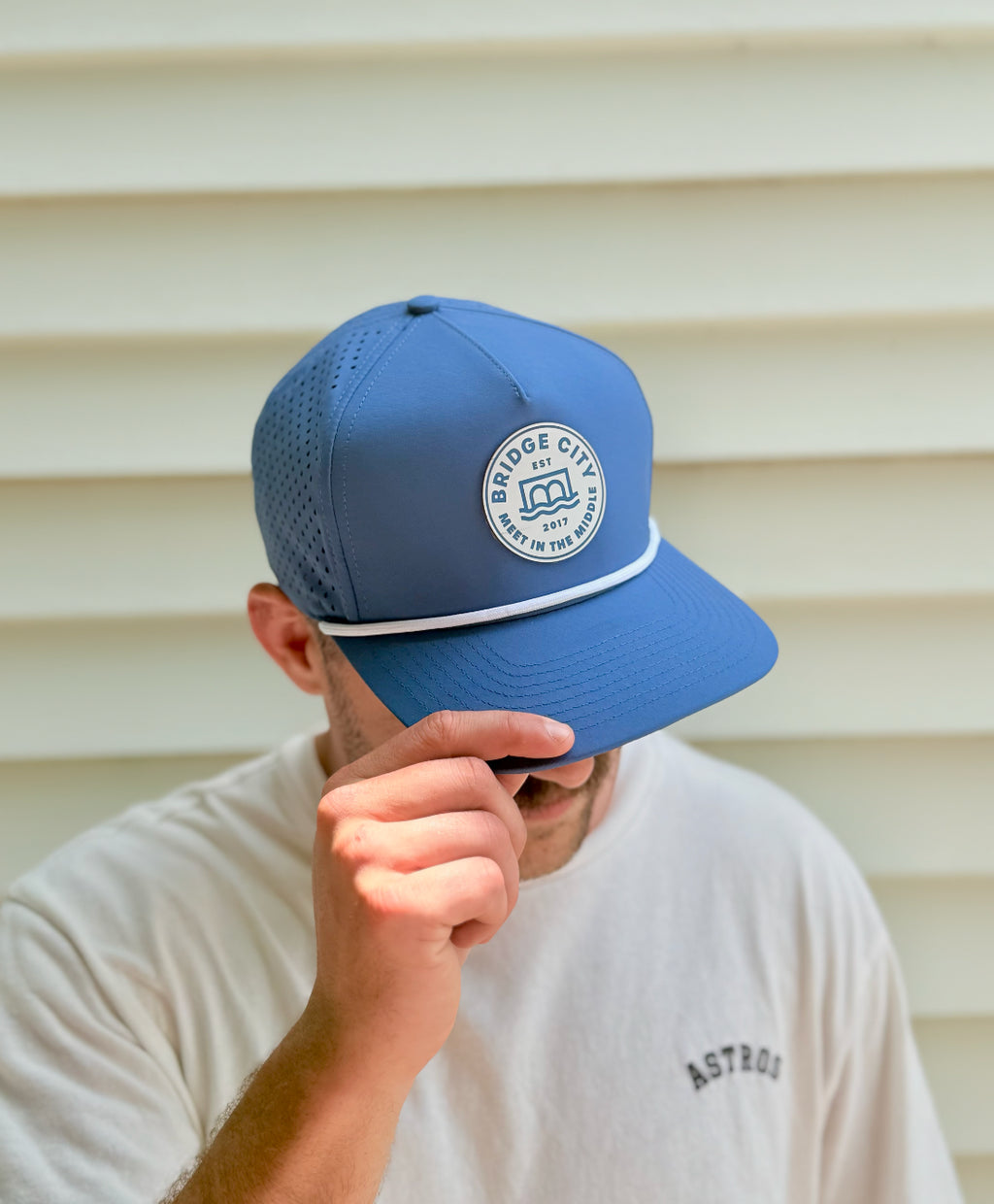 retro blue flatbill