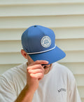 retro blue flatbill